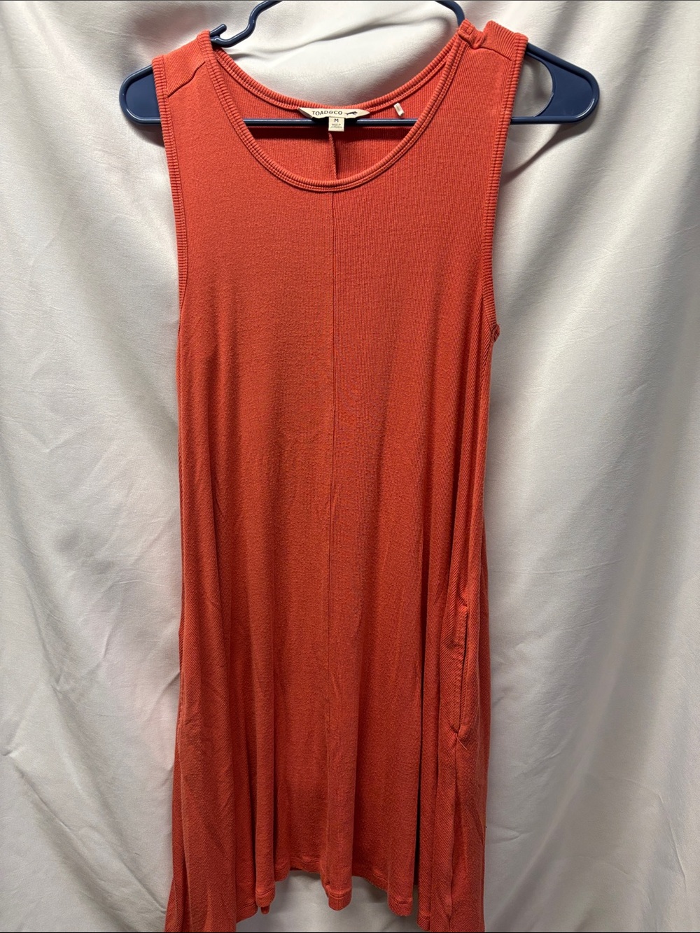 Toad&Co Sleeveless Coral-Red Maxi Dress